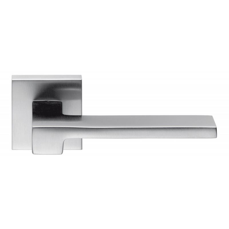 Zelda Polished Chrome Door Handle on Rosette by Designer Jean Marie Massaud for Colombo Design